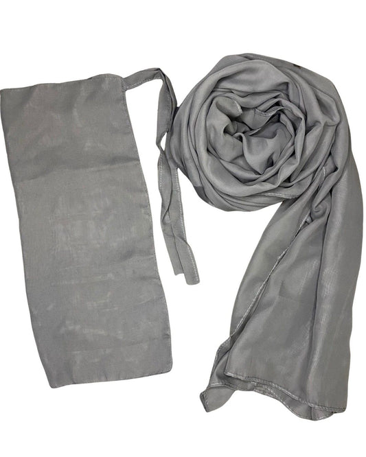 Hijab-Niqab Set Light Grey