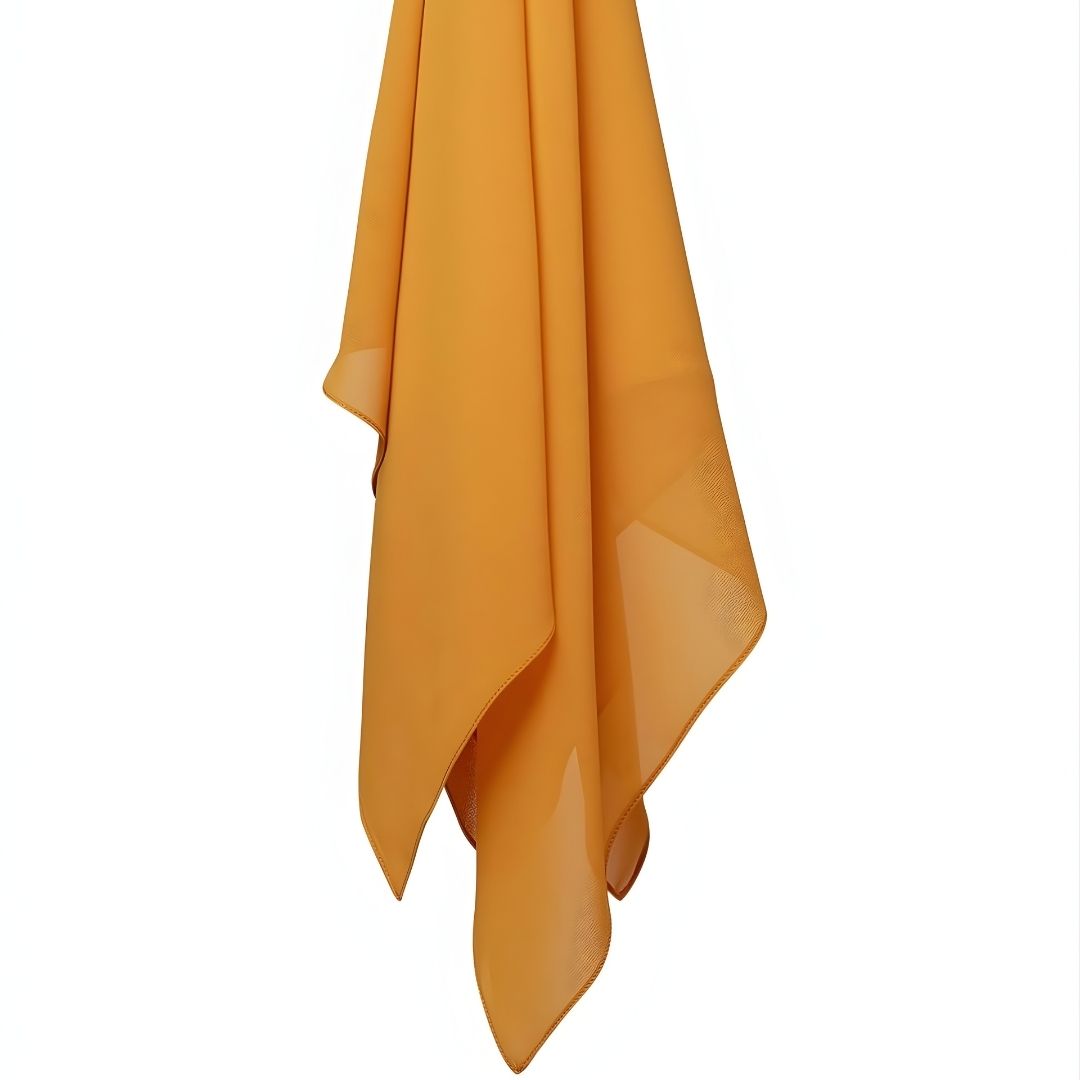 Mustard-Georgette Chiffon Hijab