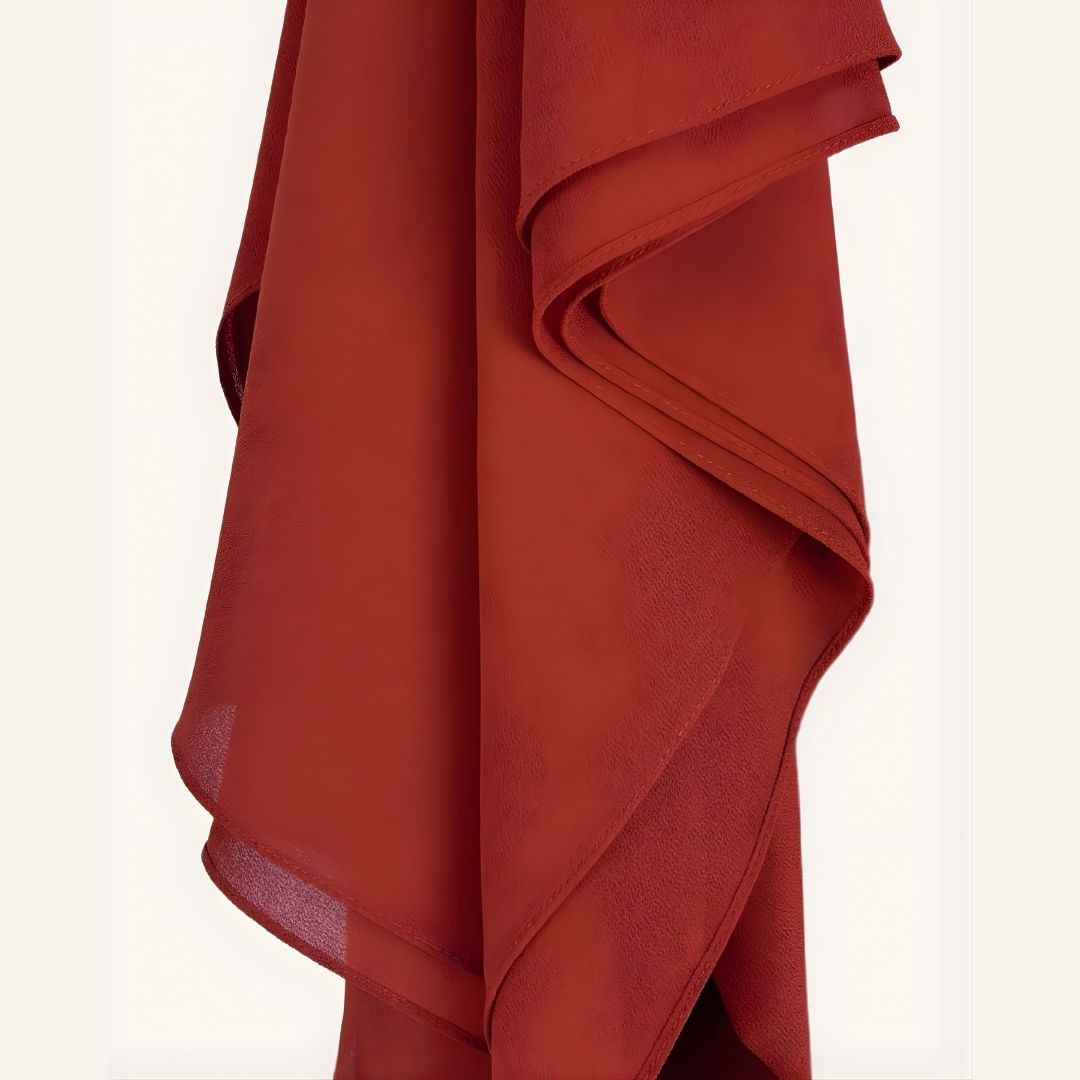 Coral Pink-Georgette Chiffon Hijab