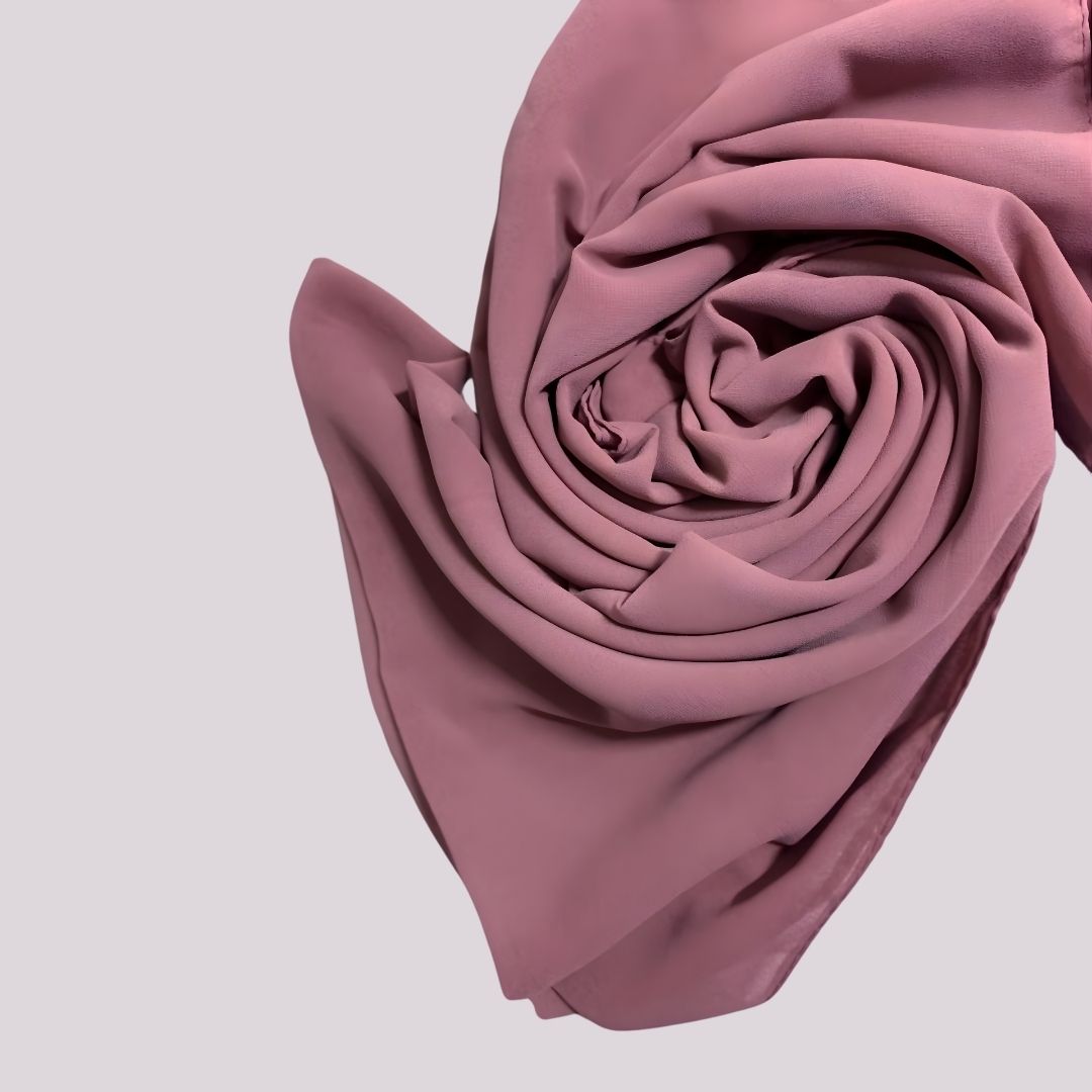 Lavender Pink-Glitter Georgette Chiffon Hijab
