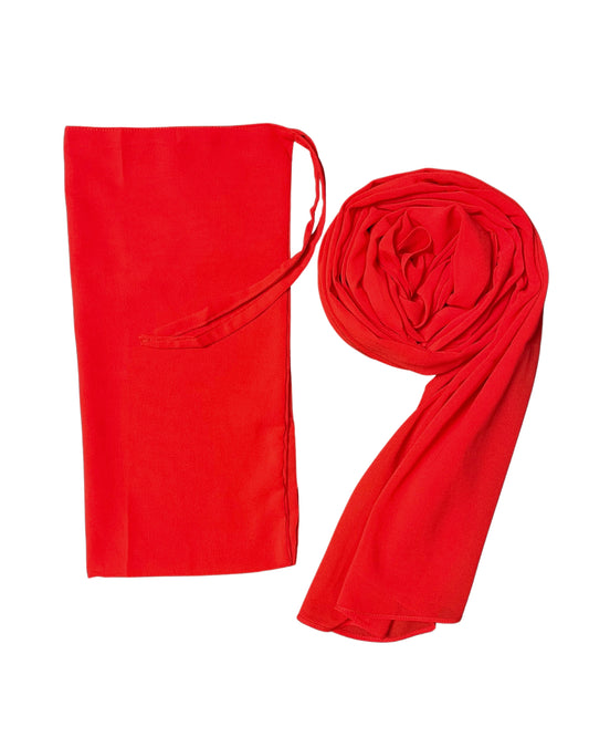 1.	Hijab-Niqab Set Scarlet Red