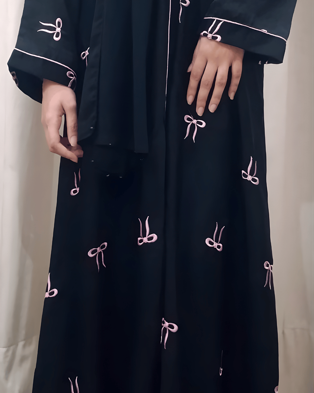 Nazneen – Bow Embroidered Abaya