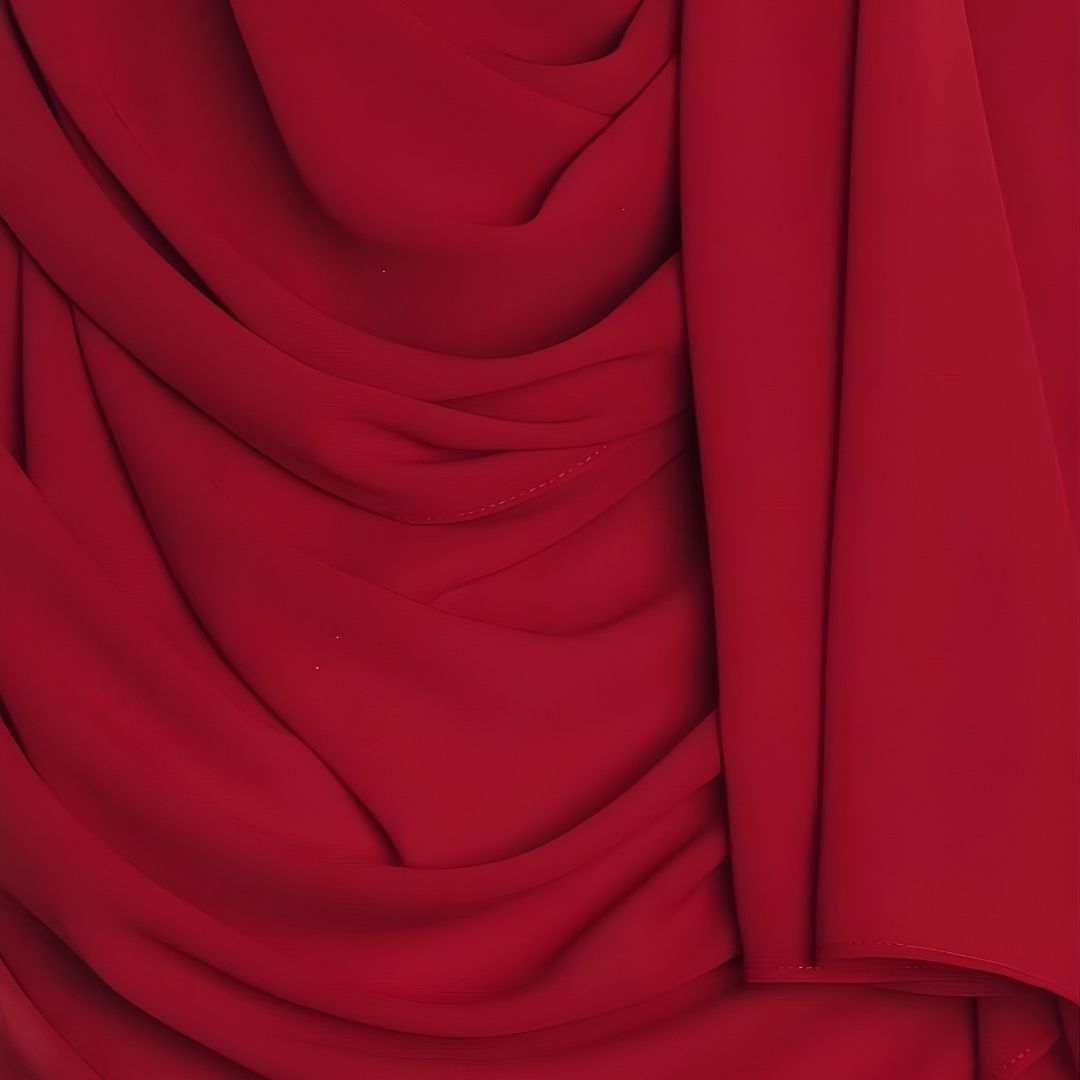Crimson Red-Glitter Georgette Chiffon Hijab
