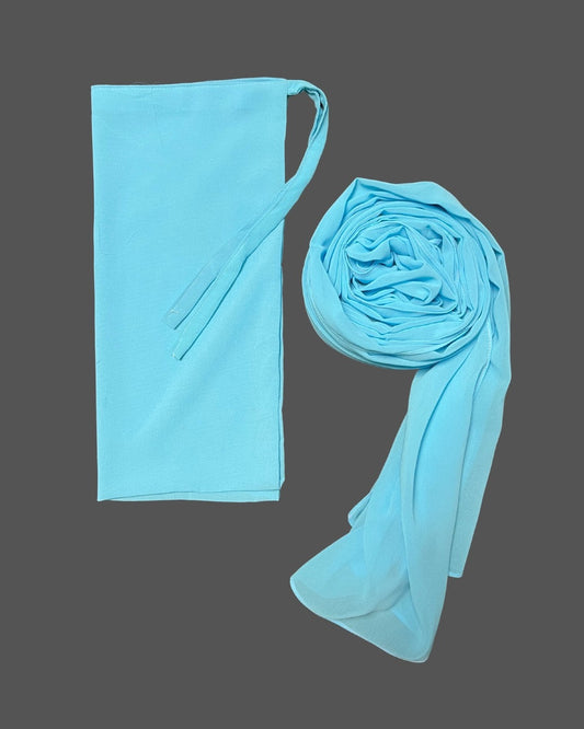 1.	Hijab-Niqab Set Aqua Blue