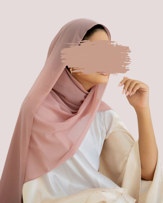 Blush Pink-Georgette Chiffon Hijab