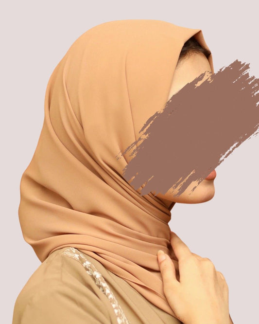 Camel-Georgette Chiffon Hijab