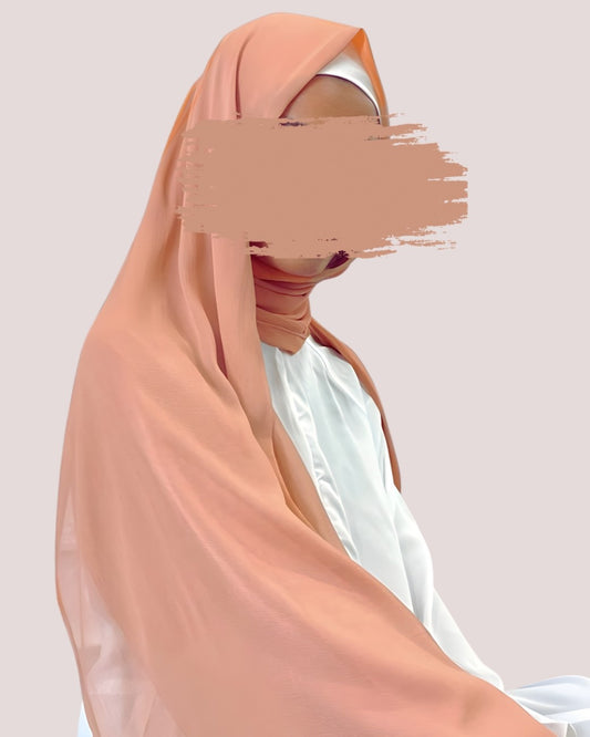 Dusty Rose-Georgette Chiffon Hijab