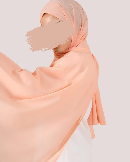 Light Peach Pink - Chiffon Hijab