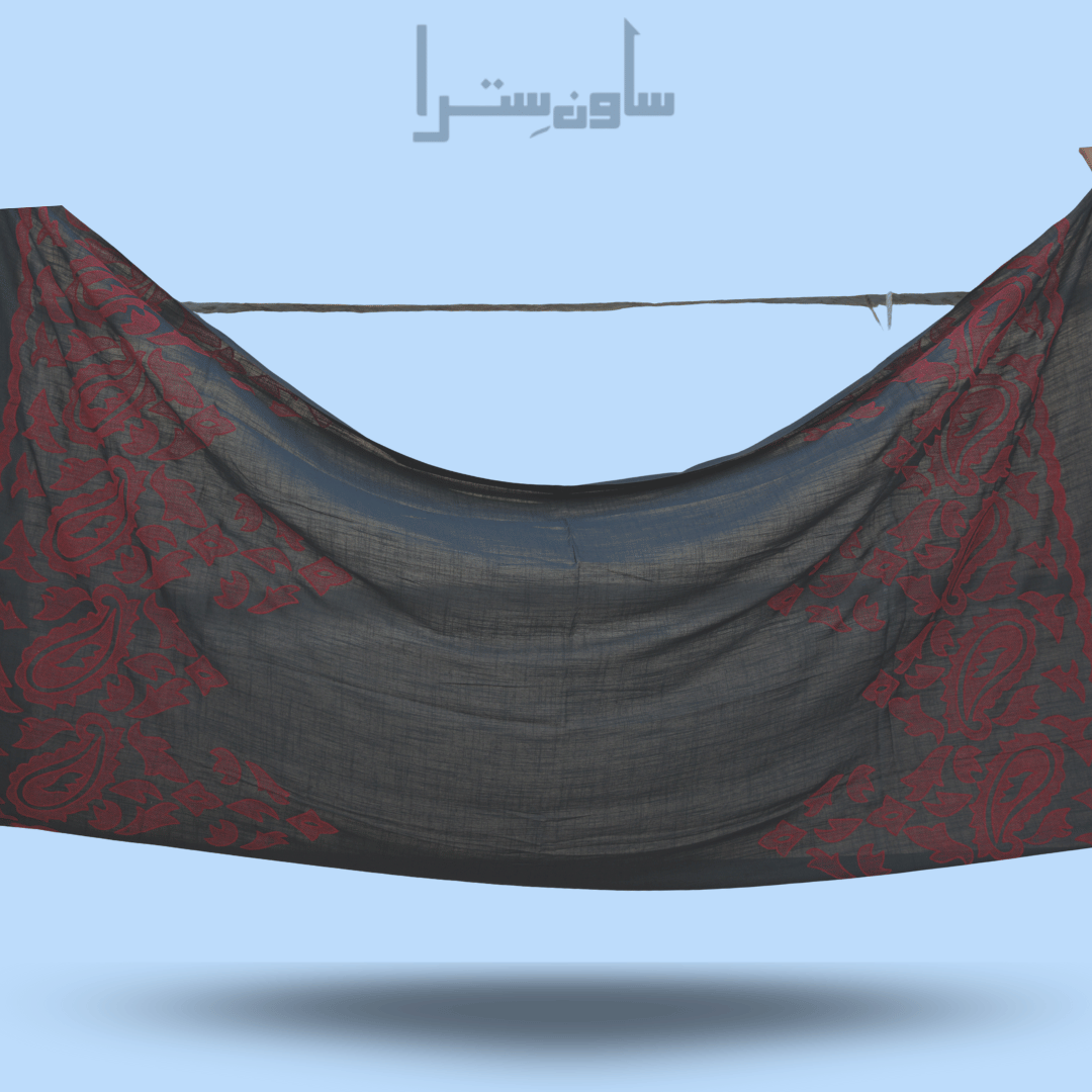 Cashmere Hijab - Noir Ruby