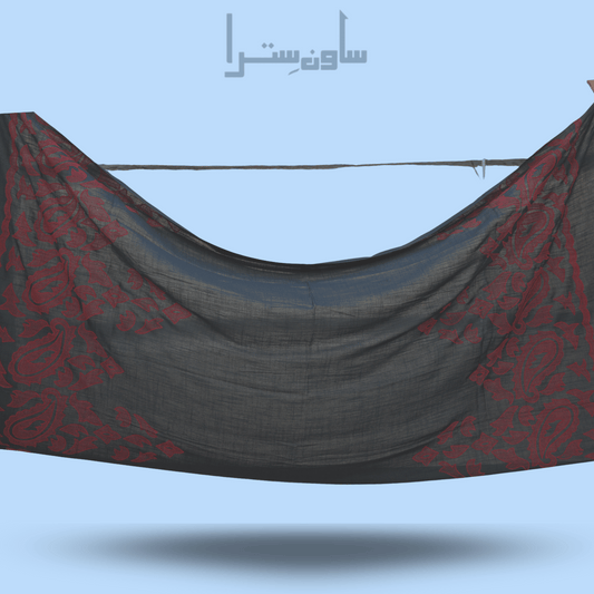 Cashmere Hijab - Noir Ruby