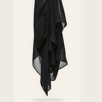 Black-Georgette Chiffon Hijab