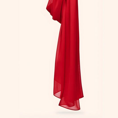 Fuchsia Red-Georgette Chiffon Hijab