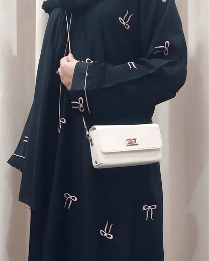 Nazneen – Bow Embroidered Abaya