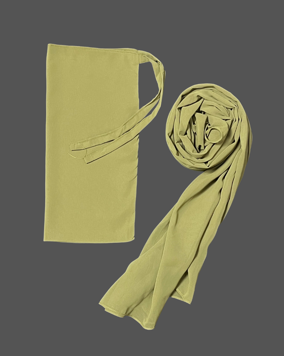 1.	Hijab-Niqab Set Khaki Green