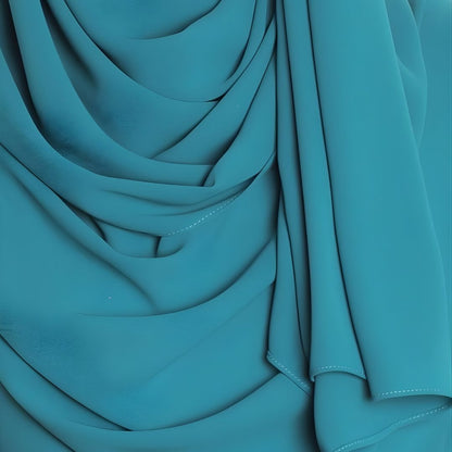 Teal-Glitter Georgette Chiffon  Hijab