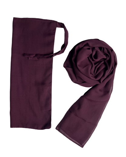 Hijab-Niqab Set Dark Plum