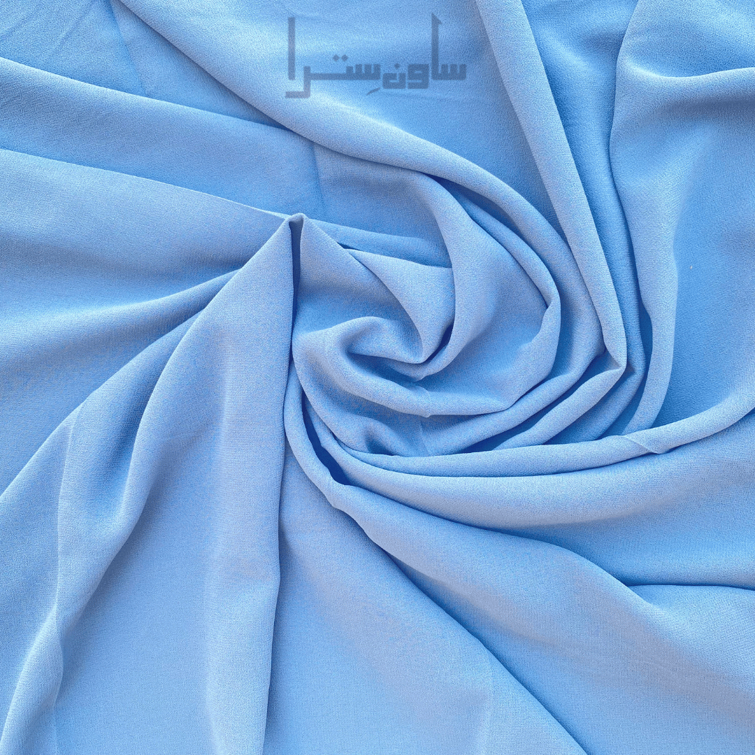 Sky Whisper – Soft Blue Chiffon Hijab