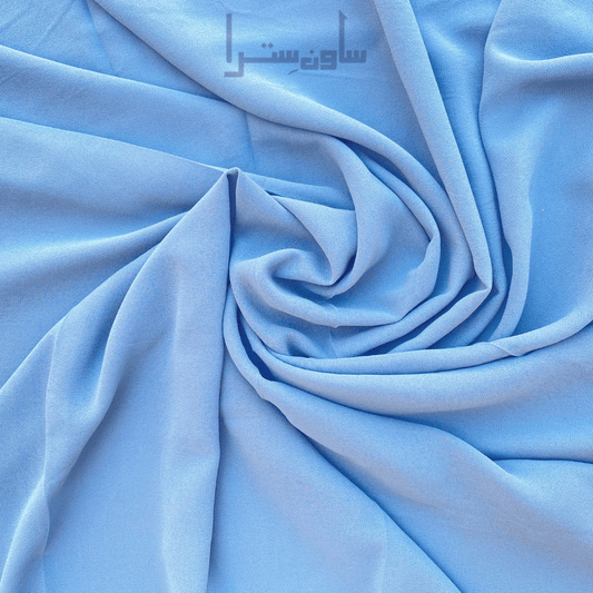 Sky Whisper – Soft Blue Chiffon Hijab