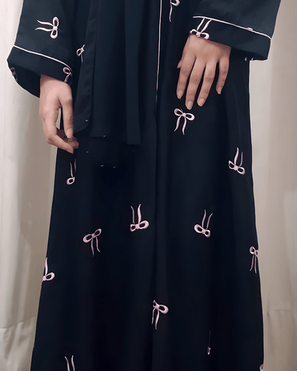 Nazneen – Bow Embroidered Abaya