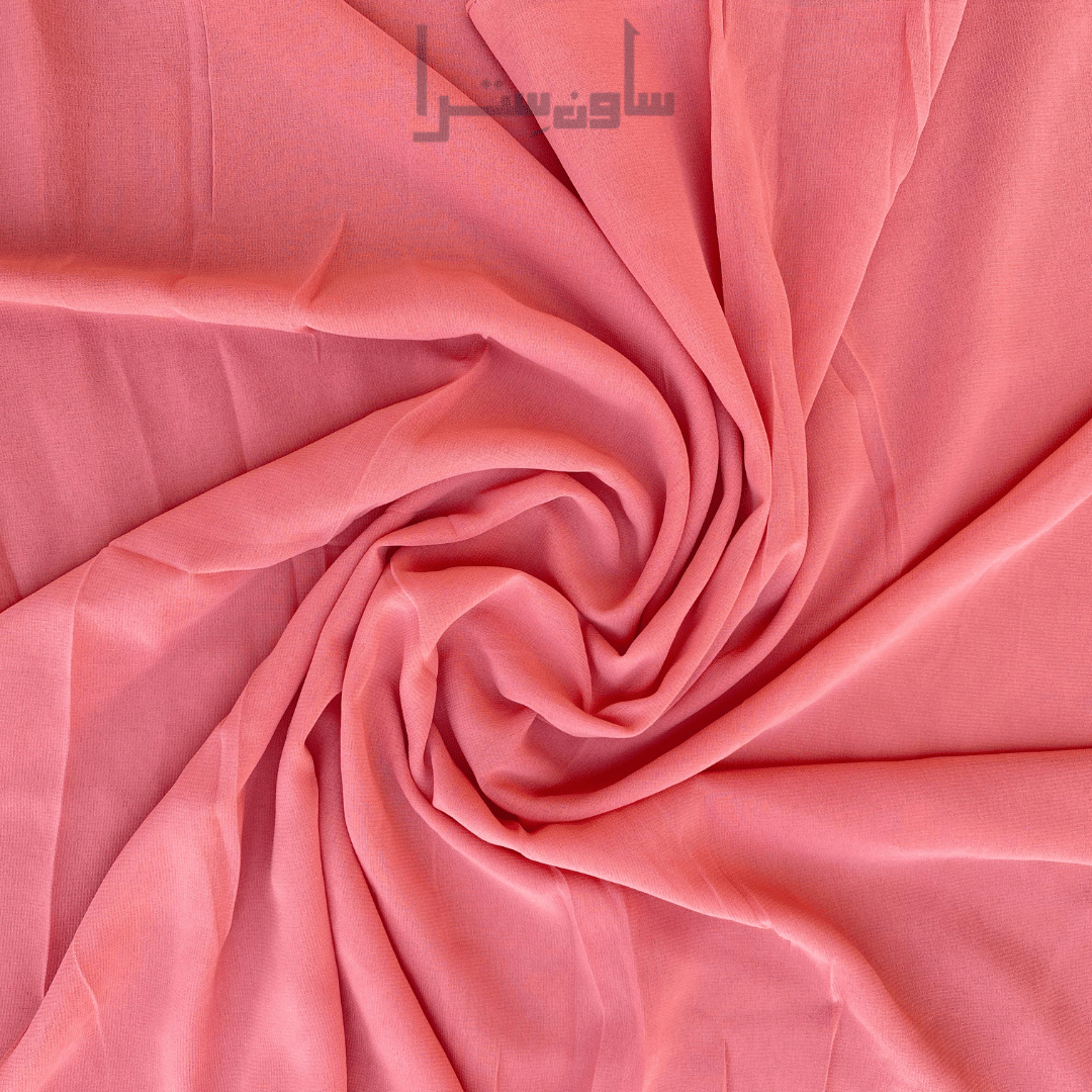 Coral Bloom Chiffon Hijab