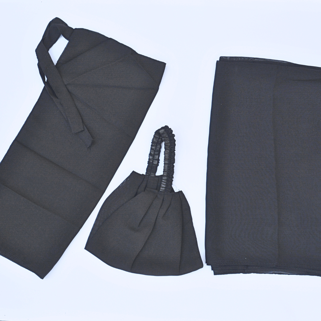 Midnight Black Hijab Set