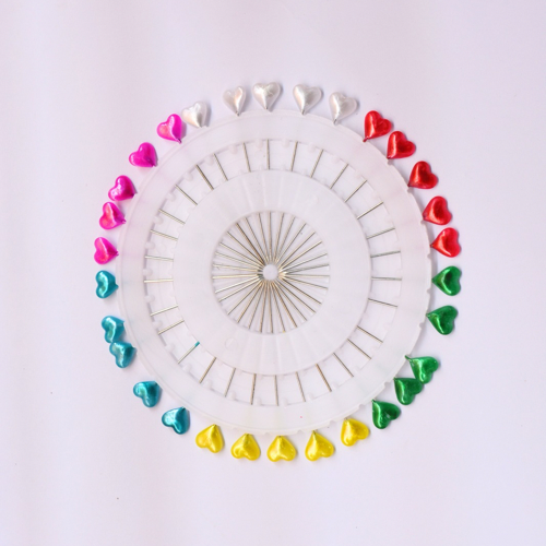 Luxe Heart Pearl Pins – Multi-Color Pack