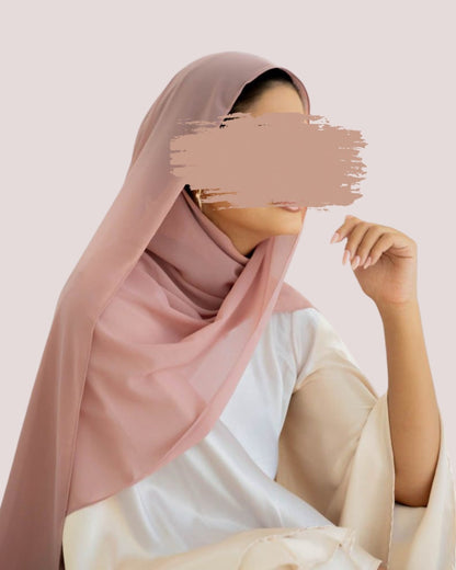 Blush Pink-Georgette Chiffon Hijab