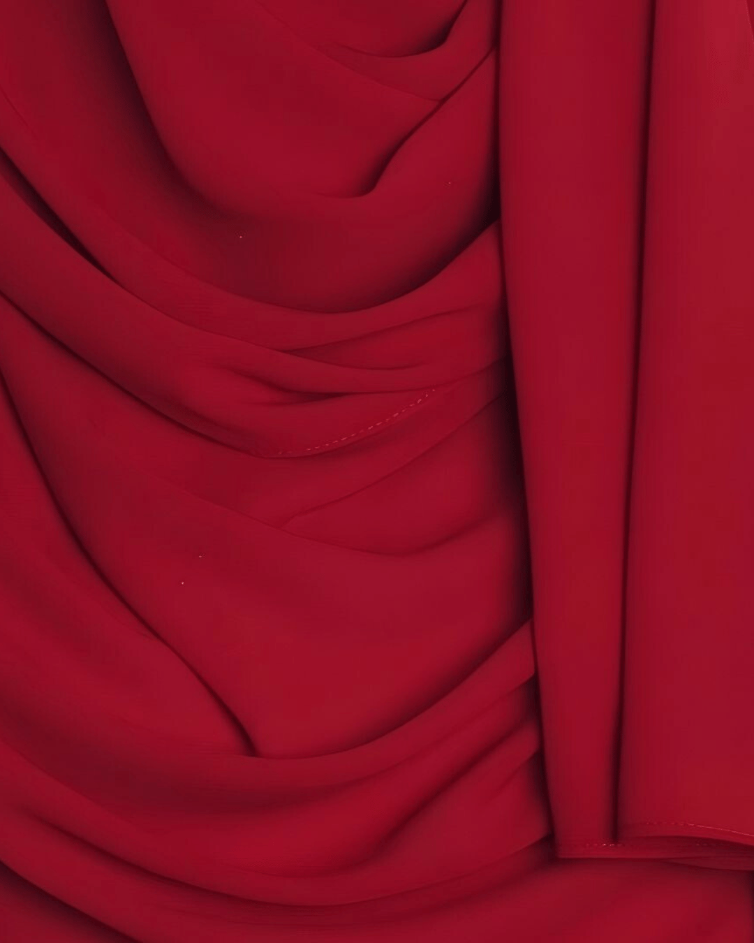Crimson Red-Glitter Georgette Chiffon Hijab