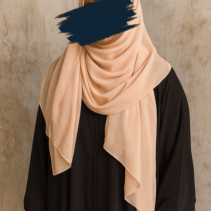 Light Peach Pink - Chiffon Hijab