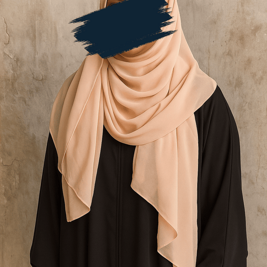 Light Peach Pink - Chiffon Hijab